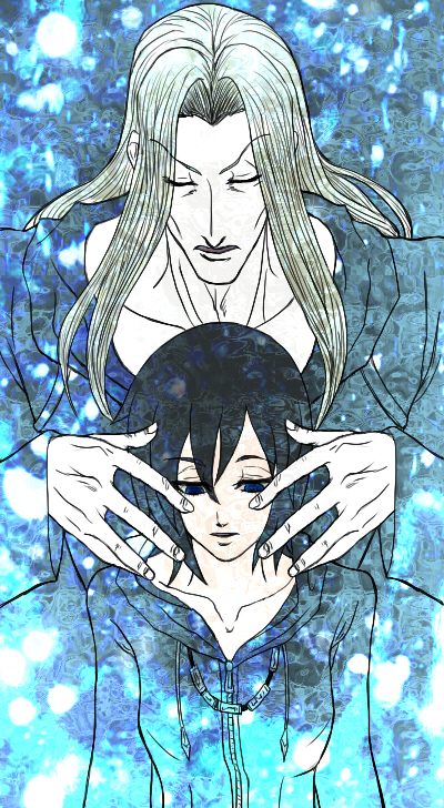 xion and vexen (kingdom hearts and 1 more) drawn by jagame_(jagamo)