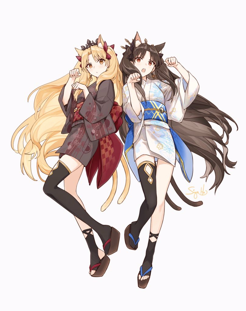 ereshkigal and ishtar (fate and 1 more) drawn by siya_ho