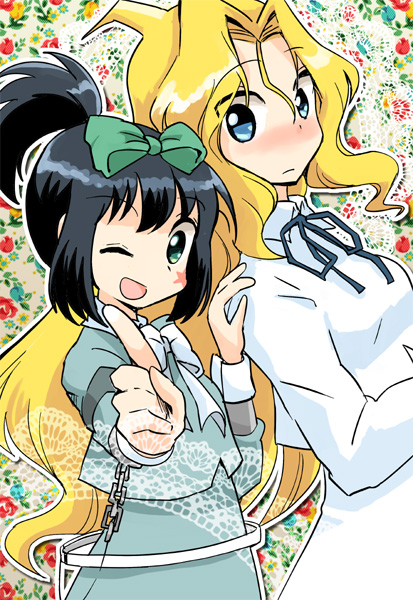 kunihiro hajime and ryuumonbuchi touka (saki) drawn by yurihiko_(760190)