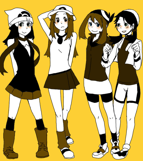 dawn, may, and leaf (pokemon and 4 more) drawn by fukukichi