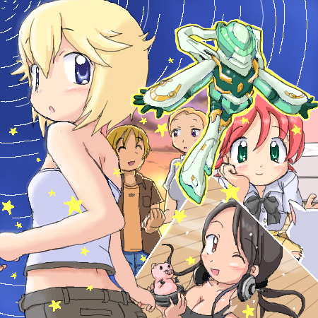 sakurai reina, sena luly, oogi chiya, nera arumi, and mamiya teruki (reinana) drawn by kinutani_kanata