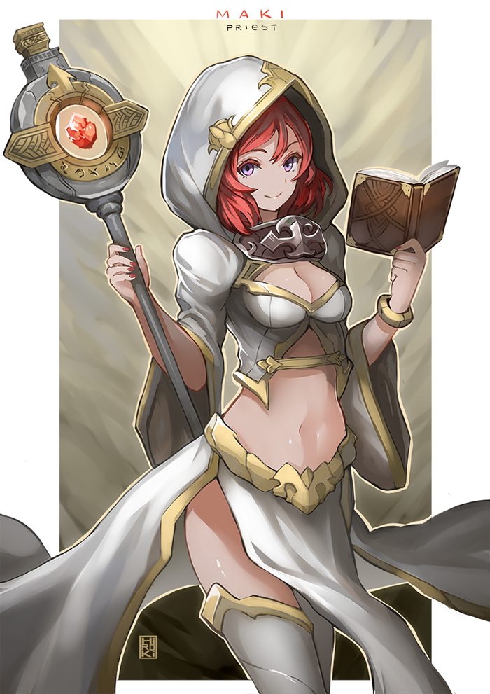 nishikino maki (love live! and 1 more) drawn by hiroki_(hirokiart)
