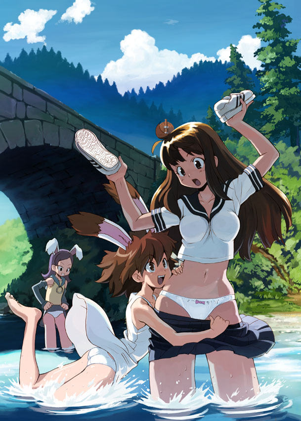 usa usa, usa-tan, and nagareboshi hajimete (original) drawn by saitou_atsushi_(pal_no_komado)