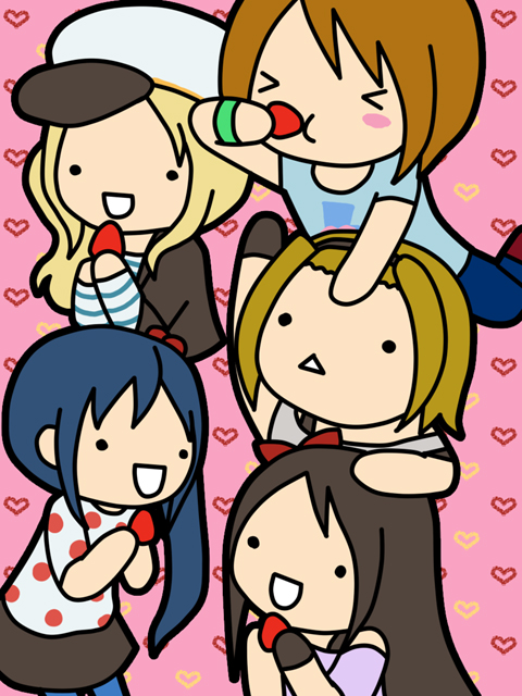 akiyama mio, nakano azusa, hirasawa yui, tainaka ritsu, and kotobuki tsumugi (k-on!) drawn by kashiwa_kiseri
