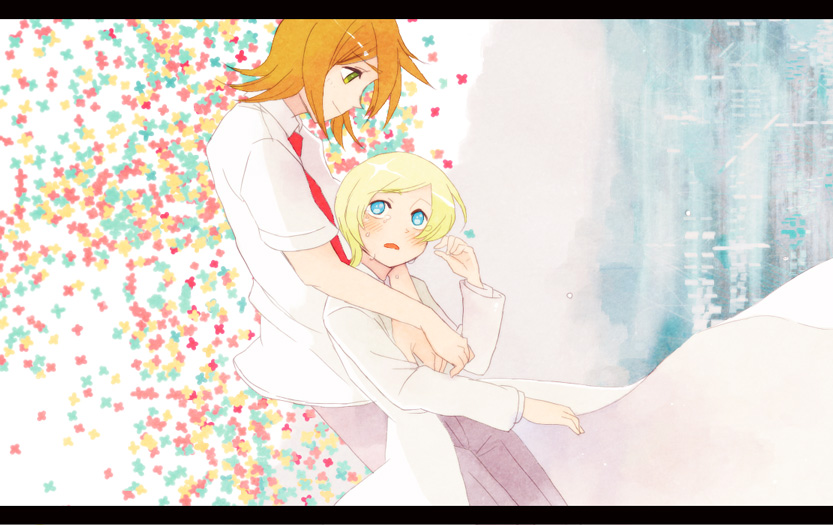 cubic galois and jikukawa souji (phi brain puzzle of god) drawn by secondmind