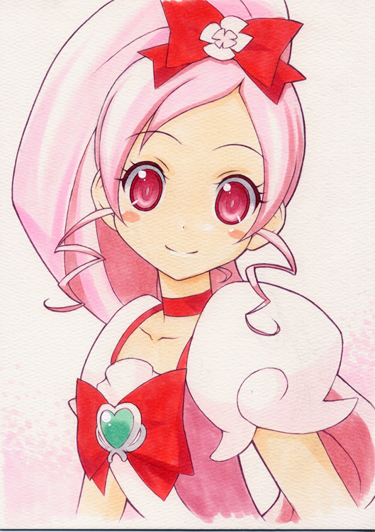 hanasaki tsubomi and cure blossom (precure and 1 more) drawn by shirohebidou
