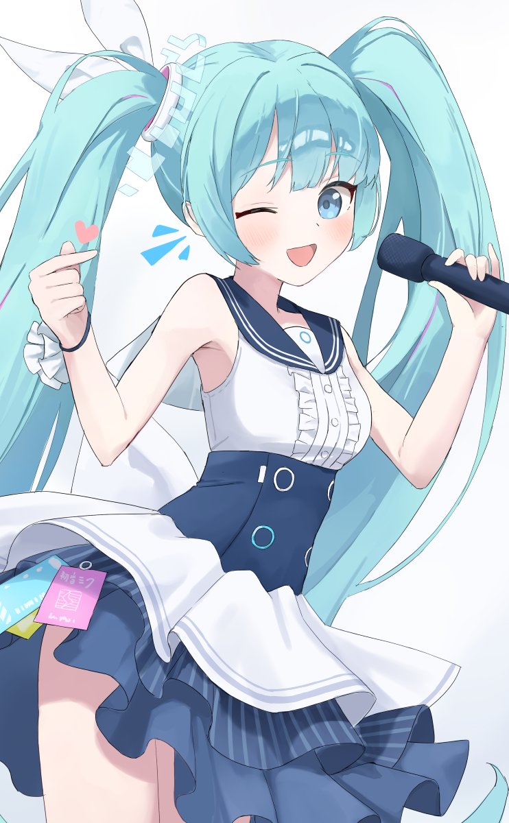 hatsune miku (blue archive and 1 more) drawn by yoshiharu_auf