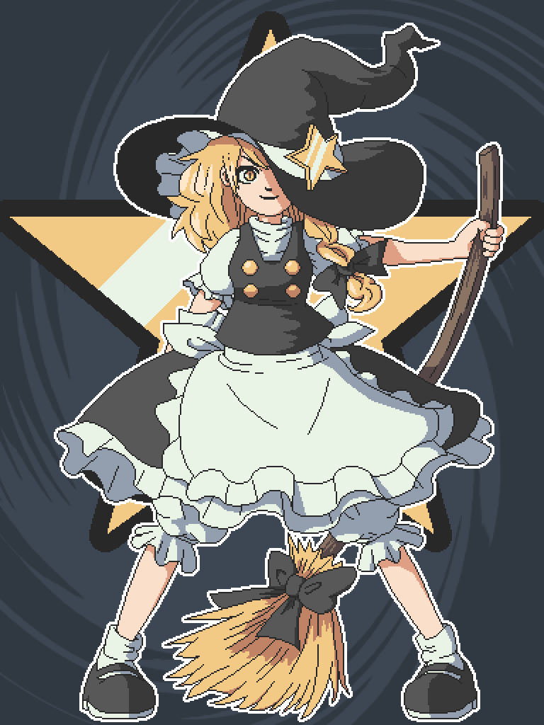 kirisame marisa (touhou and 1 more) drawn by aksawshin