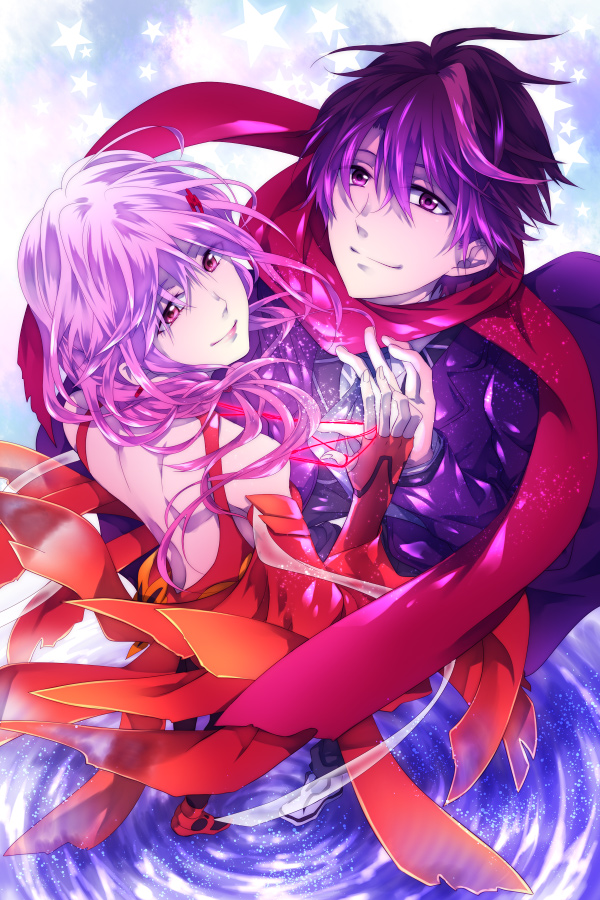 yuzuriha inori and ouma shuu (guilty crown) drawn by kamu_(camui)