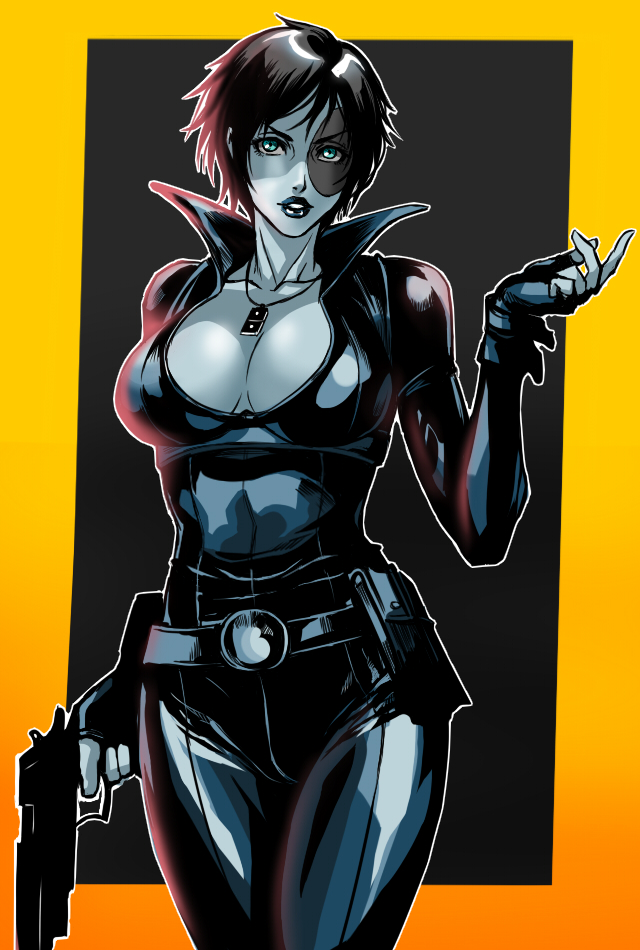 domino (marvel and 1 more) drawn by shibusun
