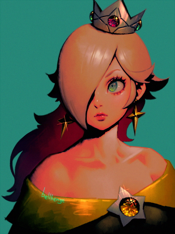 rosalina (mario and 1 more) drawn by bellhenge
