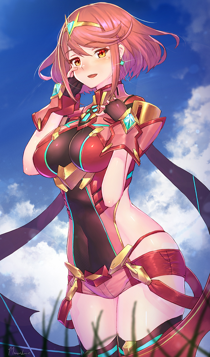 pyra (xenoblade chronicles and 1 more) drawn by takamine_nadare