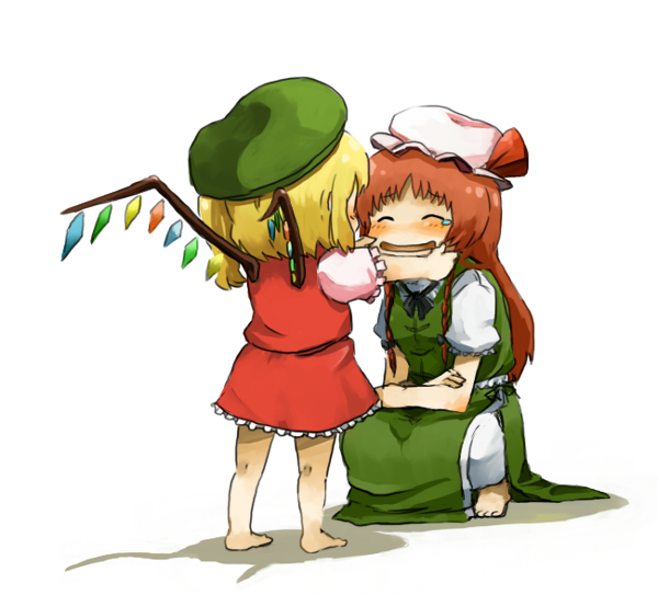 flandre scarlet and hong meiling (touhou) drawn by katayudetamago