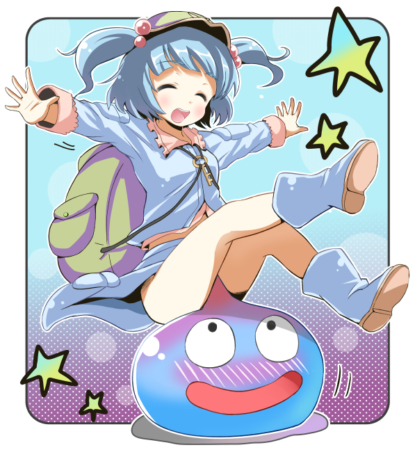 kawashiro nitori and slime (touhou and 1 more) drawn by jekyll862