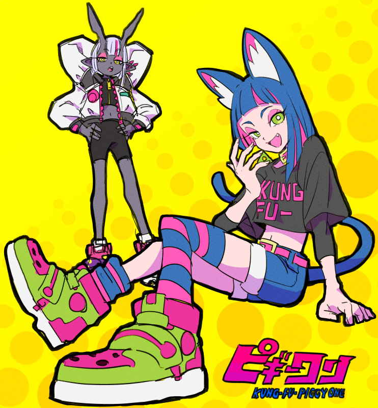 sammy and yuezu (kung-fu-piggy) drawn by tsukikage_oyama