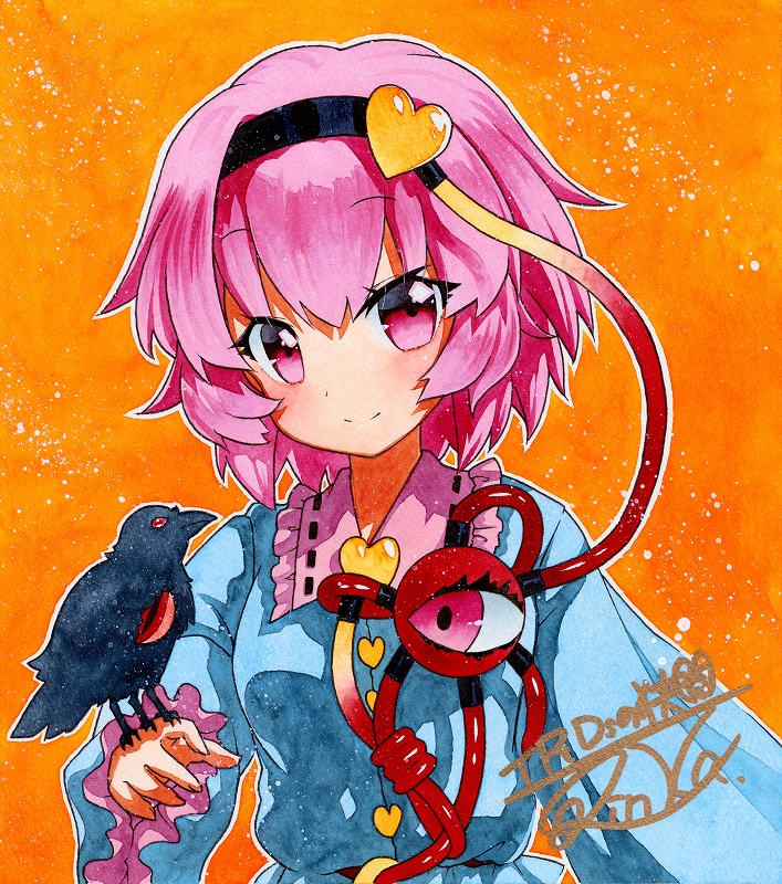 komeiji satori and reiuji utsuho (touhou) drawn by rinka_(qqqrinkappp)