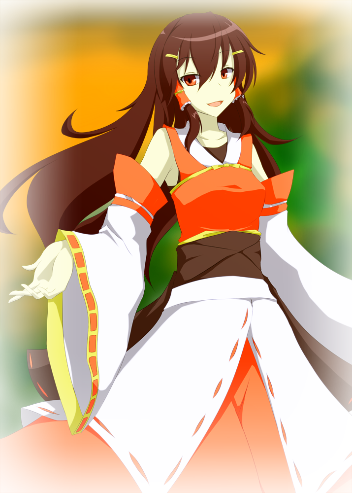 sendai hakurei no miko (original and 2 more) drawn by akisome_hatsuka
