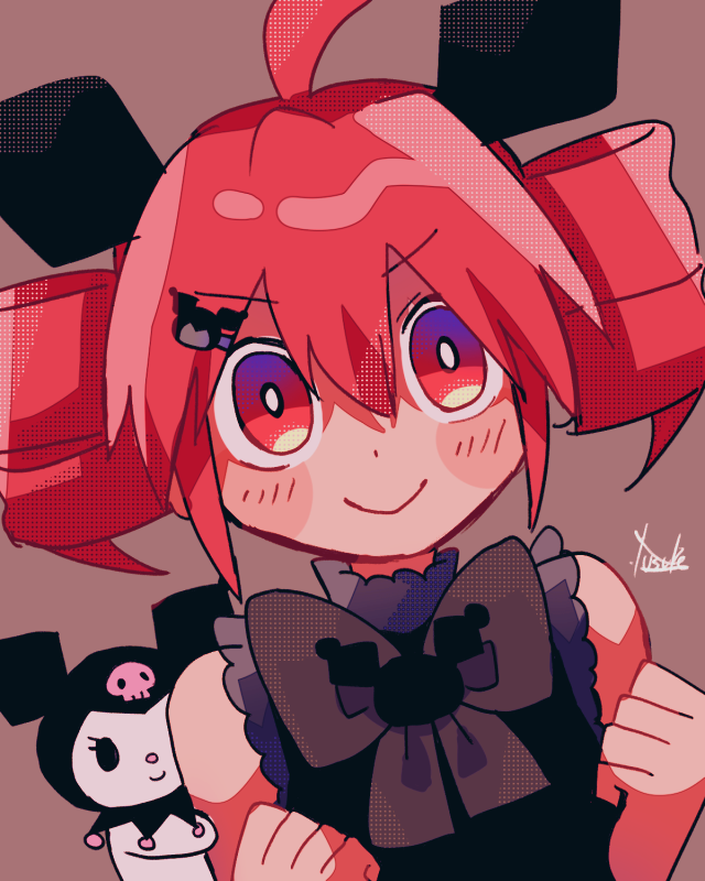 kasane teto and kuromi (utau and 2 more) drawn by yuusuke-kun
