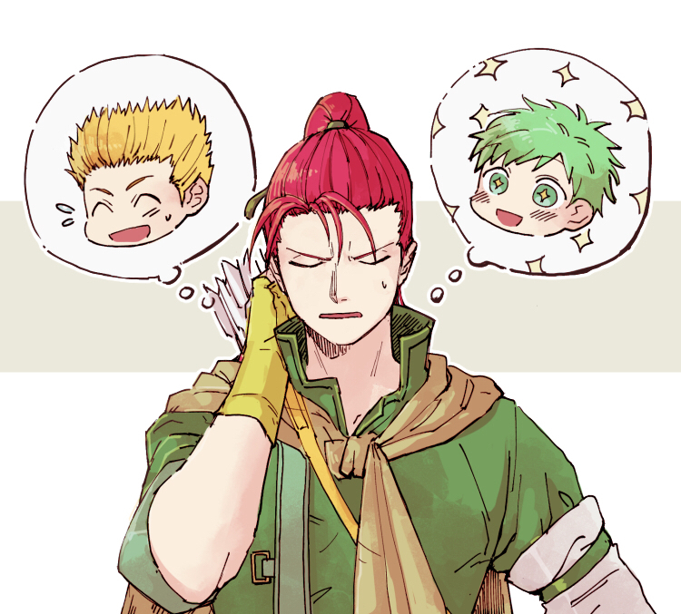 rolf, shinon, and gatrie (fire emblem and 1 more) drawn by nmnm_bbb