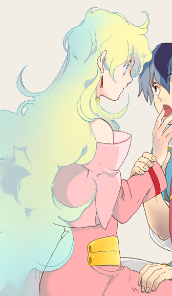 nia teppelin and simon (tengen toppa gurren lagann) drawn by kanke_(yonkuma)