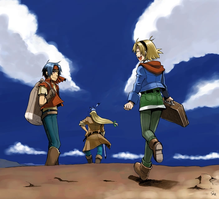 cecilia lynne adelhyde, rody roughnight, jack van burace, and hanpan (wild arms and 1 more) drawn by nishizawa_saburou