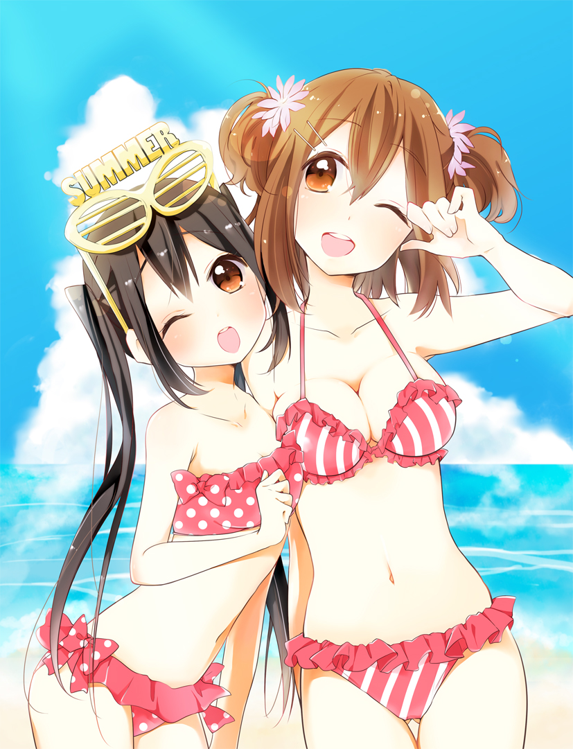 nakano azusa and hirasawa yui (k-on!) drawn by aruki