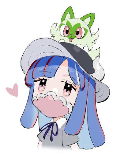 sprigatito and ulti (pokemon and 1 more) drawn by raine_(acke2445)