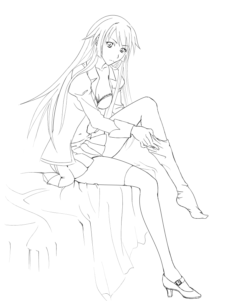 senjougahara hitagi (monogatari and 1 more) drawn by kudamatu