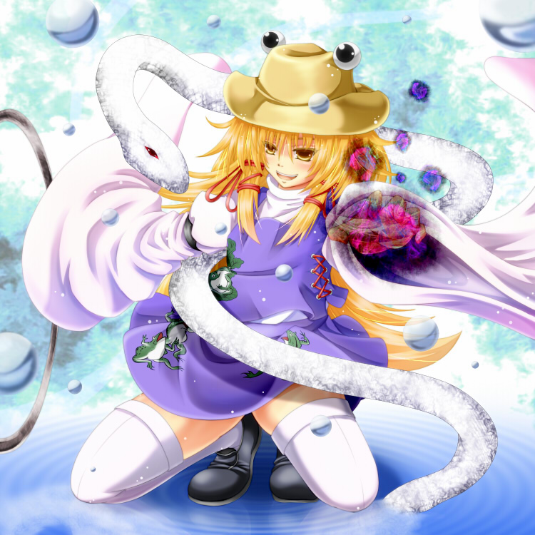 moriya suwako and mishaguji (touhou and 1 more) drawn by archienemy