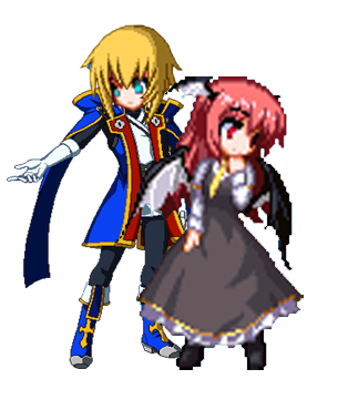 koakuma and jin kisaragi (touhou and 2 more) drawn by eien_no_kurayami