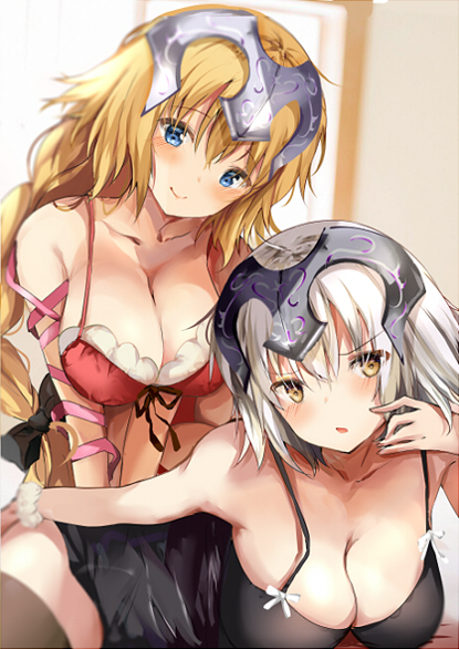 jeanne d'arc alter and jeanne d'arc (fate and 1 more) drawn by pon_(ponidrop)