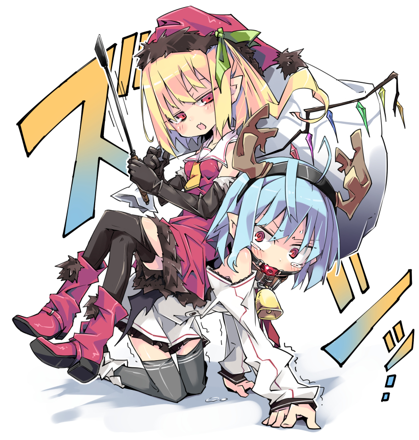remilia scarlet and flandre scarlet (touhou) drawn by noya_makoto
