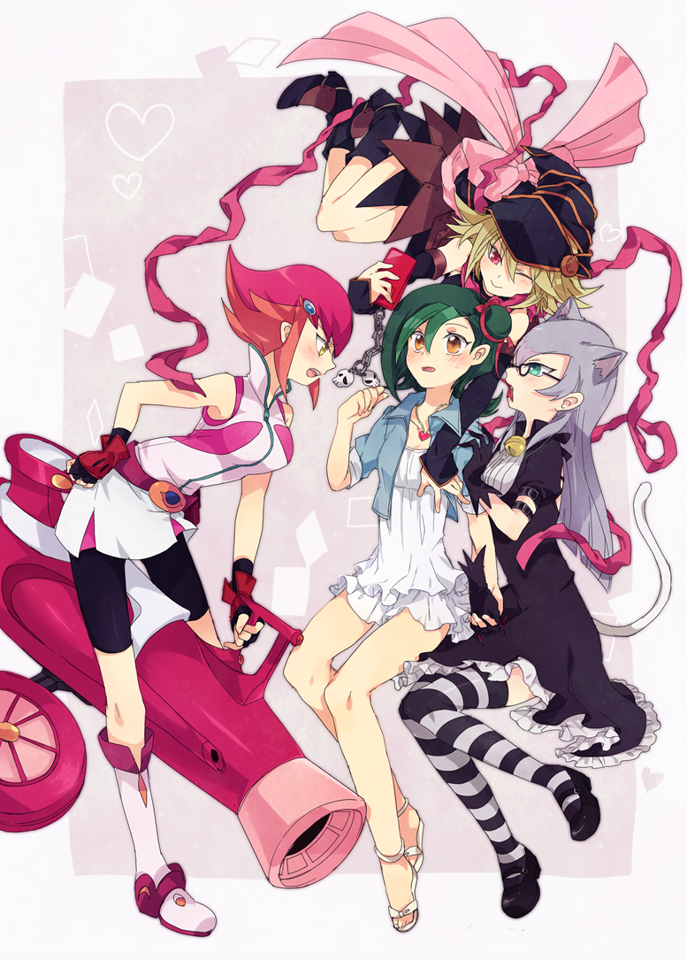 gagaga girl, mizuki kotori, kouzuki anna, and cathy (yu-gi-oh! and 1 more) drawn by tsutsumi_(trmacd)