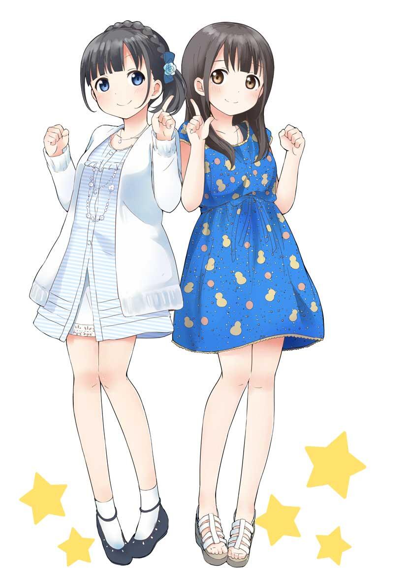 sakura ayane and uchida maaya (real life) drawn by koa