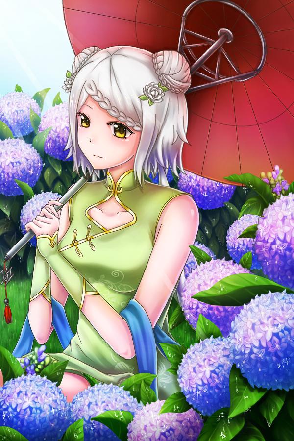 chongqing and aurora (warship girls r) drawn by kongara