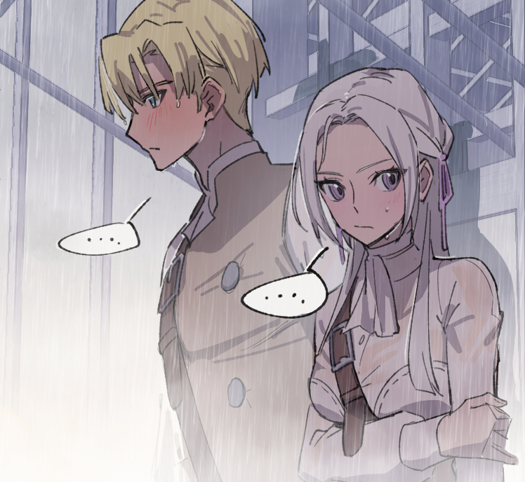edelgard von hresvelg and dimitri alexandre blaiddyd (fire emblem and 1 more) drawn by ikaikakka