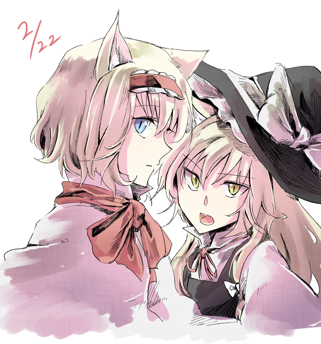 kirisame marisa and alice margatroid (touhou) drawn by mitsunara