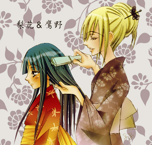furude rika and takano miyo (higurashi no naku koro ni) drawn by gigi