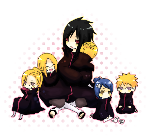 konan, uchiha madara, pain, chikushoudou pain, and ningendou pain (naruto and 1 more) drawn by pomx