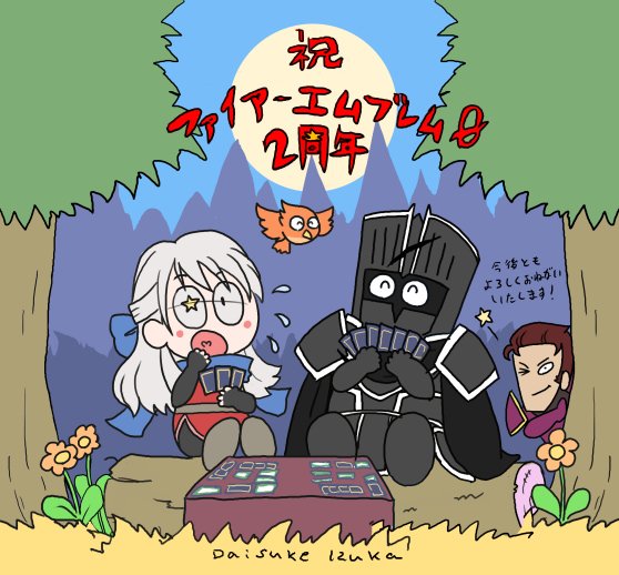 micaiah, yune, black knight, and jarod (fire emblem and 2 more) drawn by izuka_daisuke