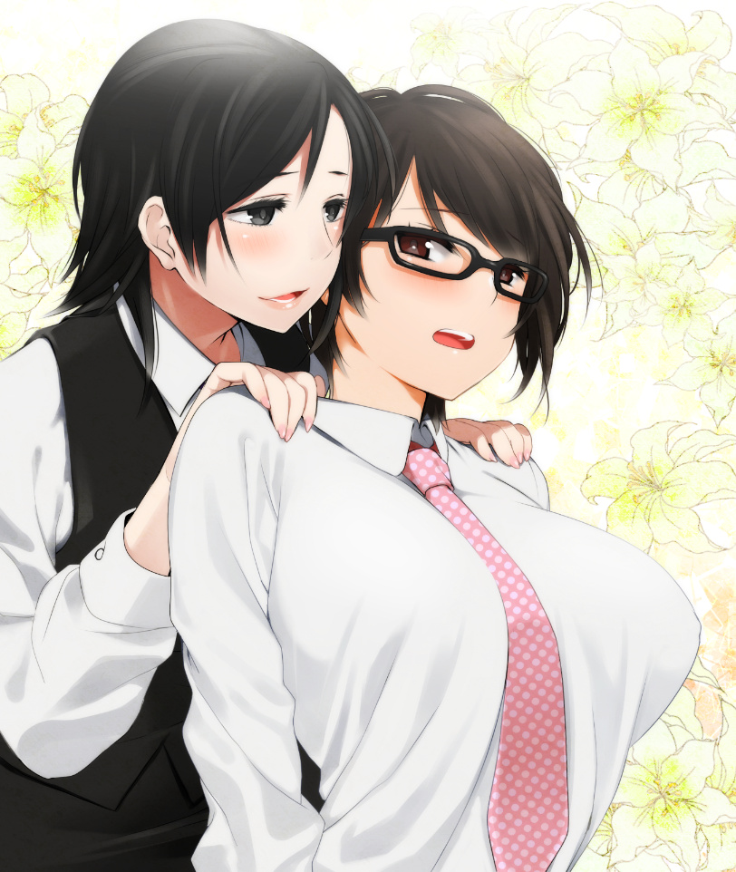 saotome bibari and gasyuuin rui (bibari to rui and 1 more) drawn by agemono