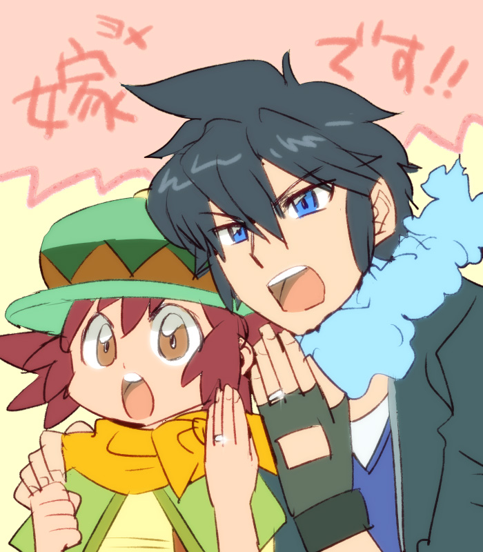 alain and mairin (pokemon and 1 more) drawn by kiwotaro