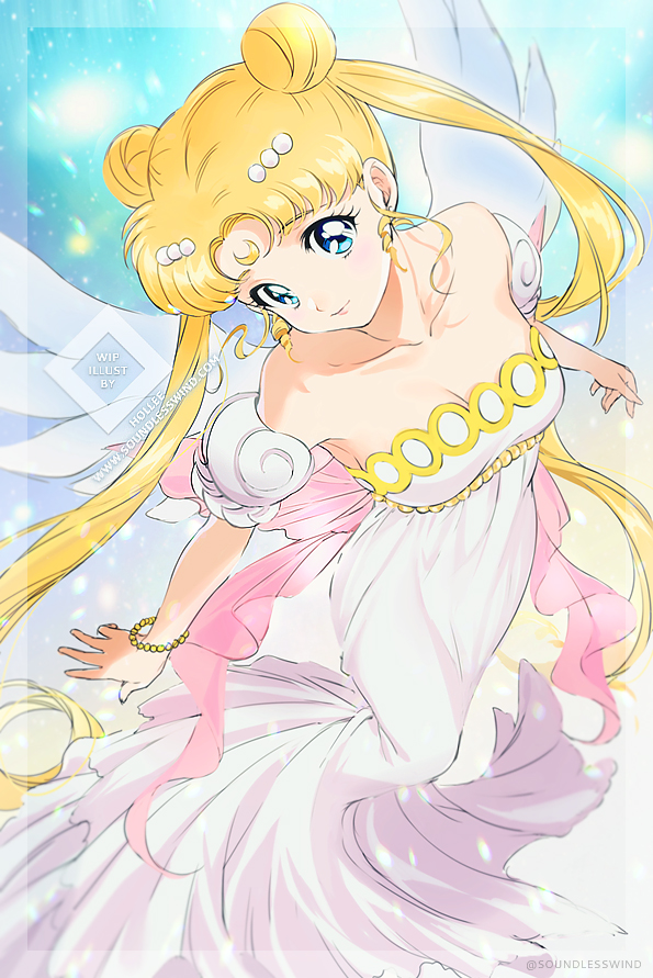 tsukino usagi and princess serenity (bishoujo senshi sailor moon) drawn by kaze-hime
