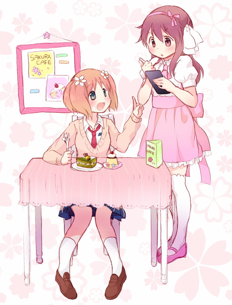 takayama haruka and sonoda yuu (sakura trick) drawn by tarabagani