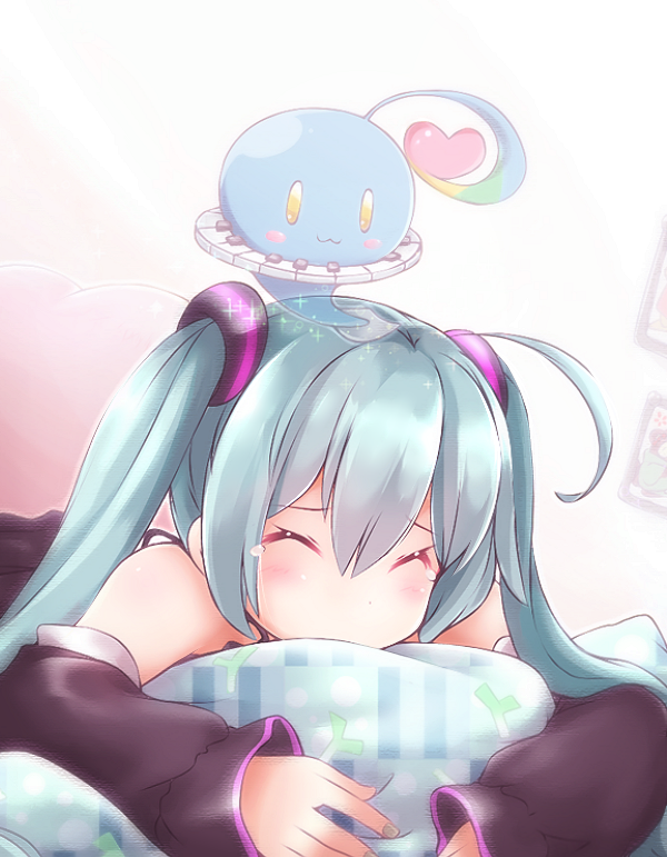 hatsune miku (vocaloid and 1 more) drawn by akino_coto