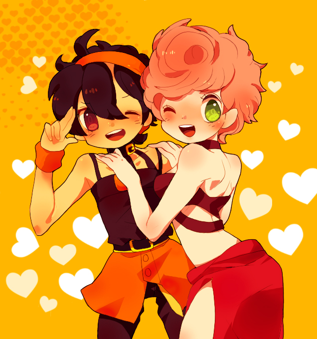 narancia ghirga and trish una (jojo no kimyou na bouken and 1 more) drawn by mirihiko