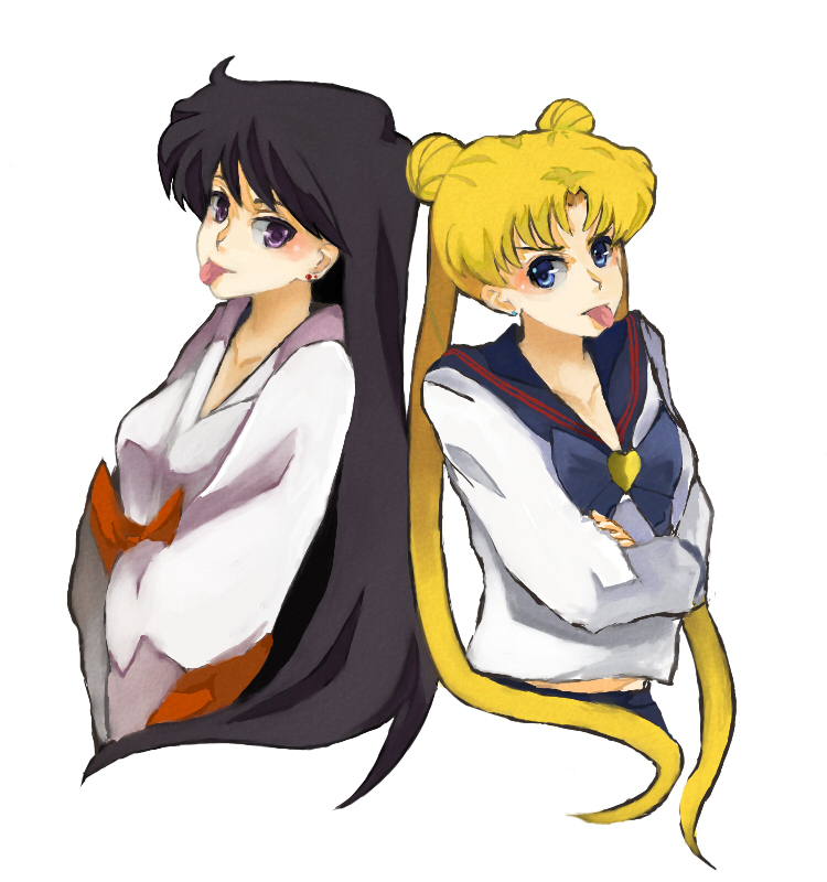 tsukino usagi and hino rei (bishoujo senshi sailor moon and 1 more) drawn by nako_(nonrain)