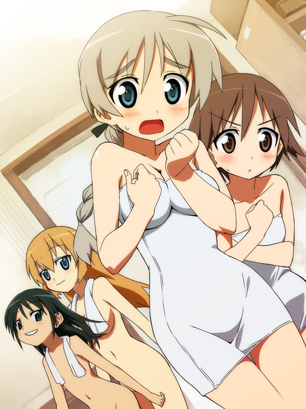 miyafuji yoshika, charlotte e. yeager, lynette bishop, and francesca lucchini (world witches series and 1 more) drawn by tonbi