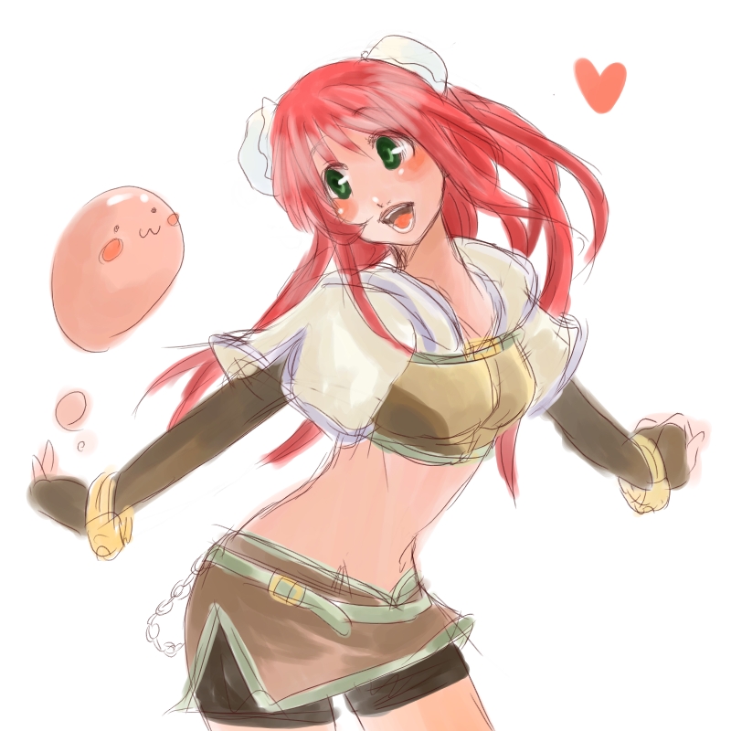 poring and hunter (ragnarok online) drawn by alice_(afternoon_gleam)