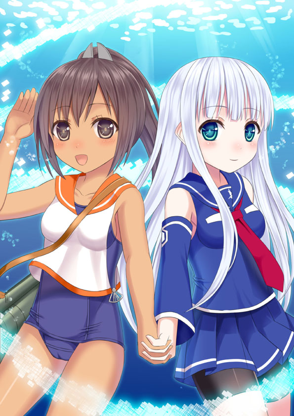 i-401 and iona (kantai collection and 1 more) drawn by tukino_neru